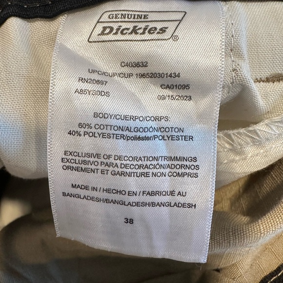 Dickies Men’s Sz: 38.  Rip stop Ultimate Cargo Shorts - Camel Khaki. - Picture 6 of 11